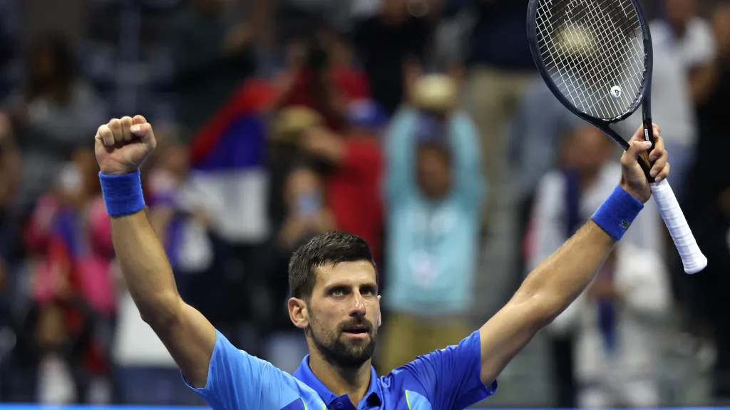 Novak Djokovič se raduje z postupu na US Open