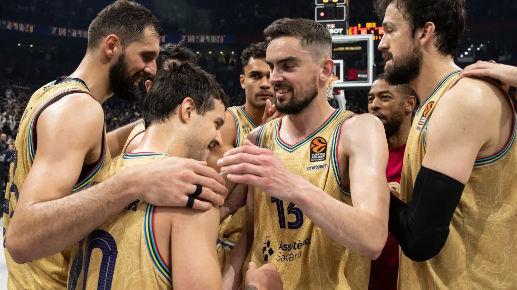 Basketbalisté Barcelony v čele s Tomášem Satoranským v Bělehradě
