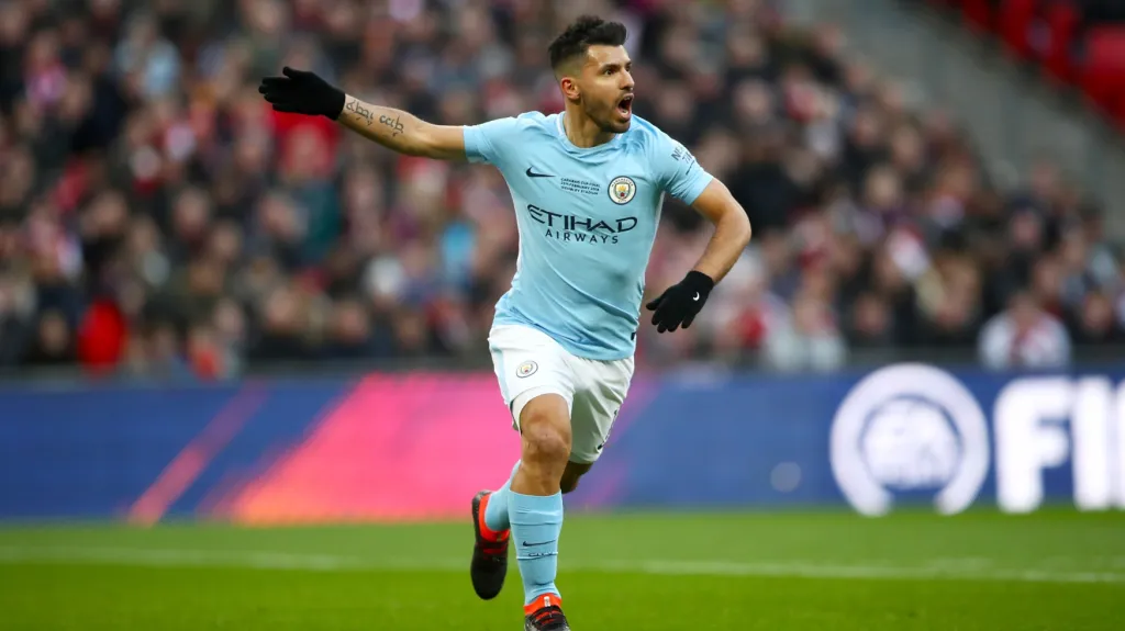 Sergio Agüero v dresu Manchesteru City
