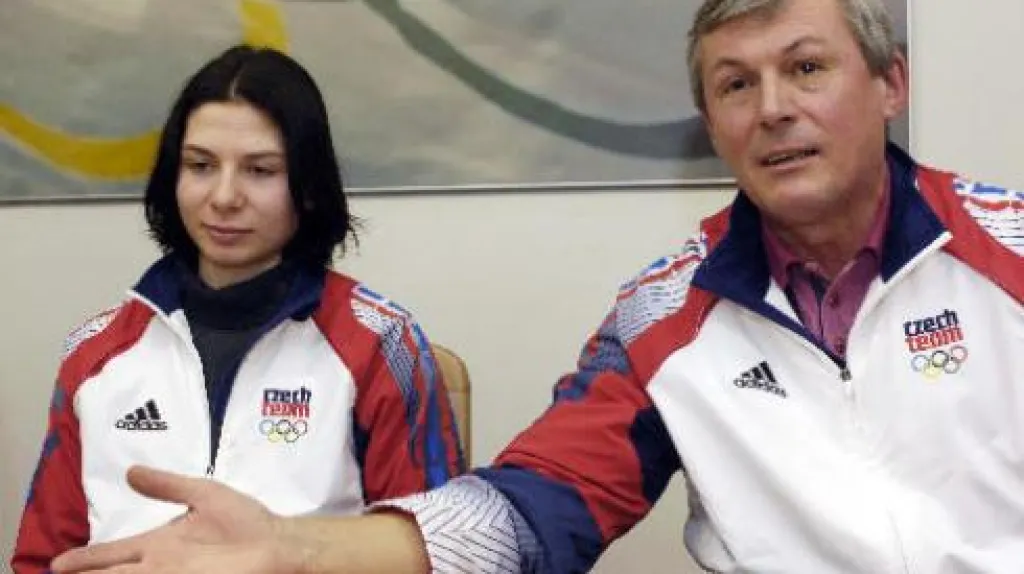 Kateřina Novotná a trenér Jindřich Pařík