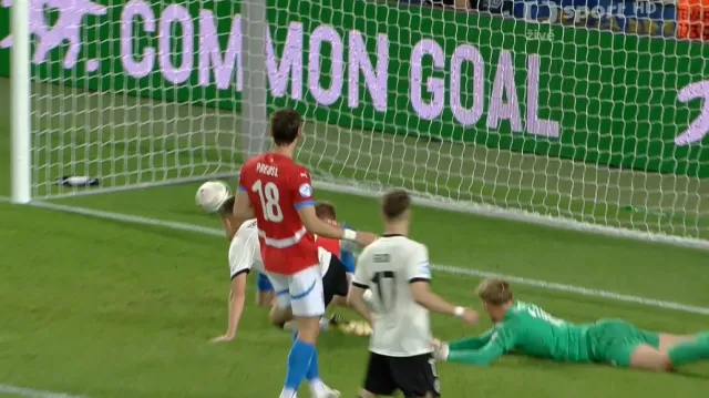 Gól v utkání Česko – Německo: Tresoldi – 0:1 (34. min.)