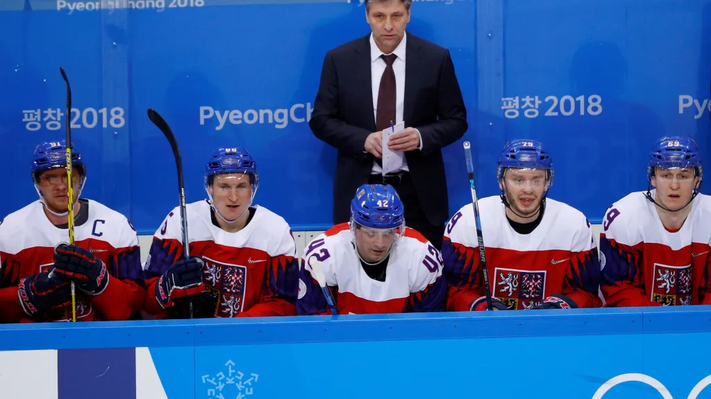 Josef Jandač na střídačce národního týmu