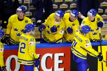Radost hokejistů Švédska