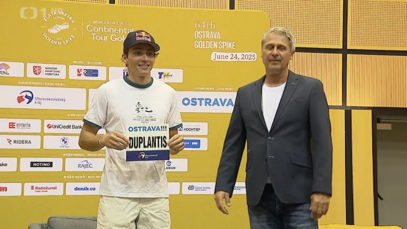 Hvězdný Duplantis už je v Ostravě