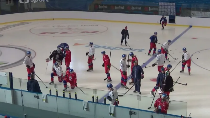 Hokejová reprezentace se v Plzni připravuje na Channel One Cup