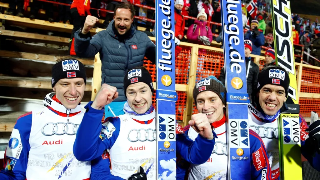 Norský tým slaví zlaté medaile