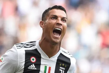 Cristiano Ronaldo se raduje z branky v dresu Juventusu