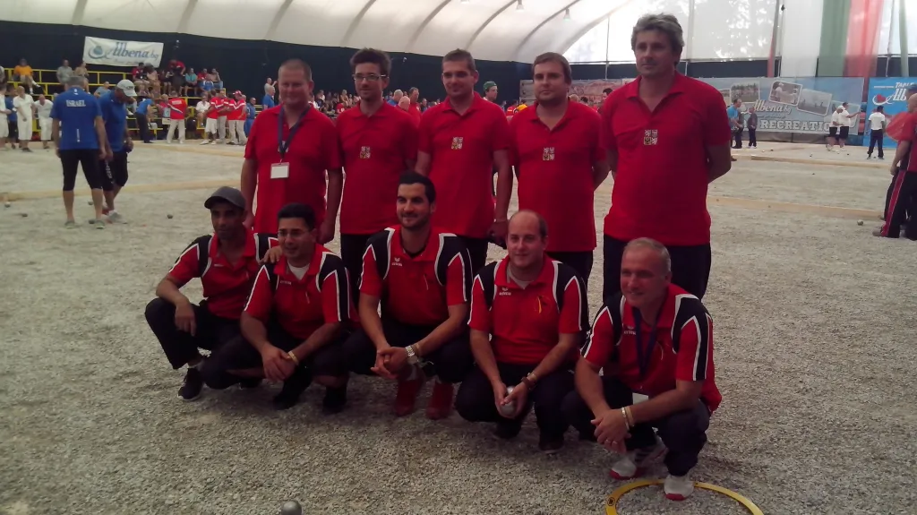 Mužská reprezentace v pétanque na ME po utkání s Německem