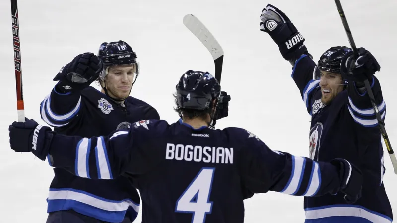 Radost hokejistů Winnipegu