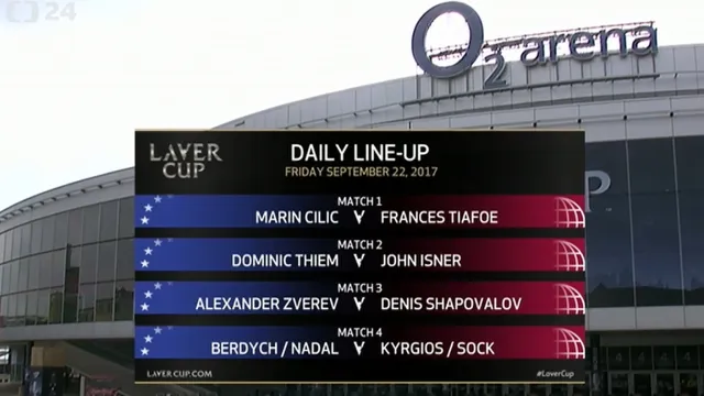 Laver Cup rozehrají Čilič a Tiafoe, Berdych nastoupí do čtyřhry