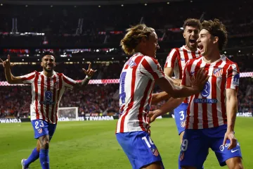 Radost hráčů Atlética Madrid
