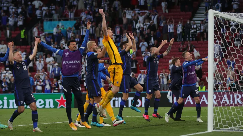 Radost fotbalistů Finska z výhry