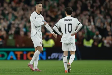Portugalec Cristiano Ronaldo po vyloučení v Irsku