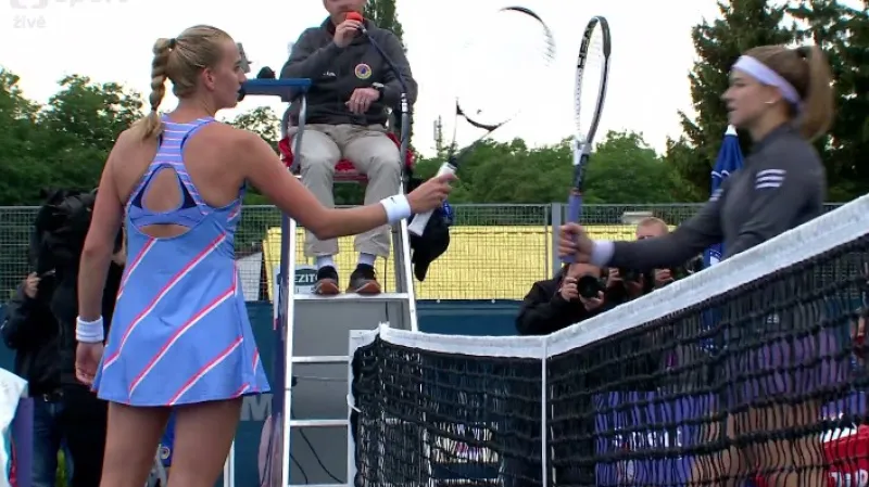 Závěr utkání Kvitová - Muchová a ohlas vítězky