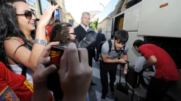 Fanoušci zdraví španělské fotbalisty