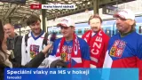 Speciální hokejový vlak vyrazil