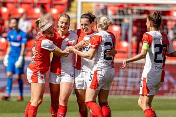 Radost fotbalistek Slavie