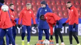 Trénink Slavie před utkáním s Barcelonou