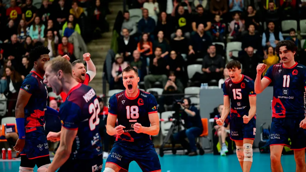 Radost volejbalistů Lvi Praha