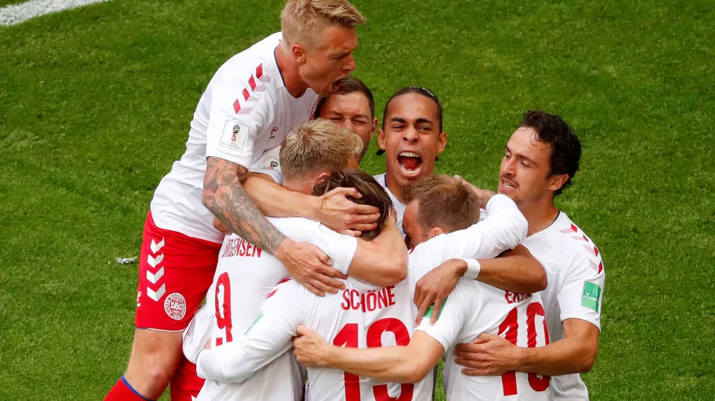 Radost fotbalistů Dánska