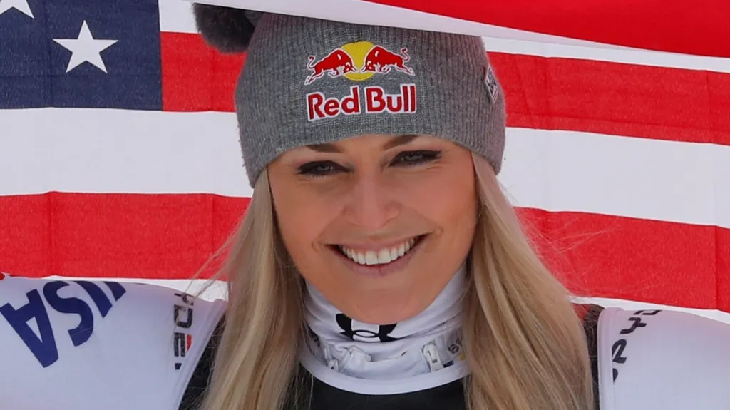 Lindsey Vonnová po zisku bronzové medaile ve sjezdu na MS v Aare