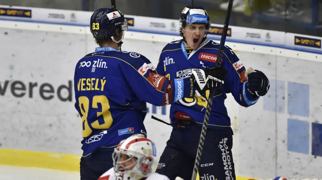 Radost hokejistů Zlína
