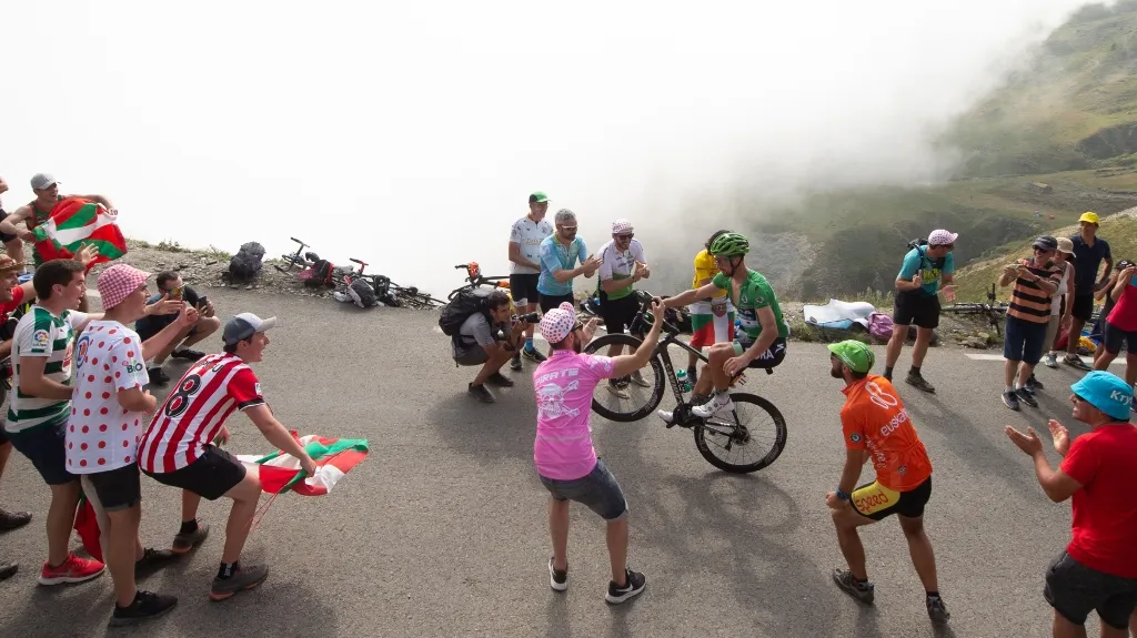 Peter Sagan si cestu na Tourmalet vysloveně užíval