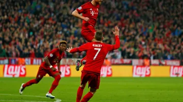 Slavící hráči Bayernu