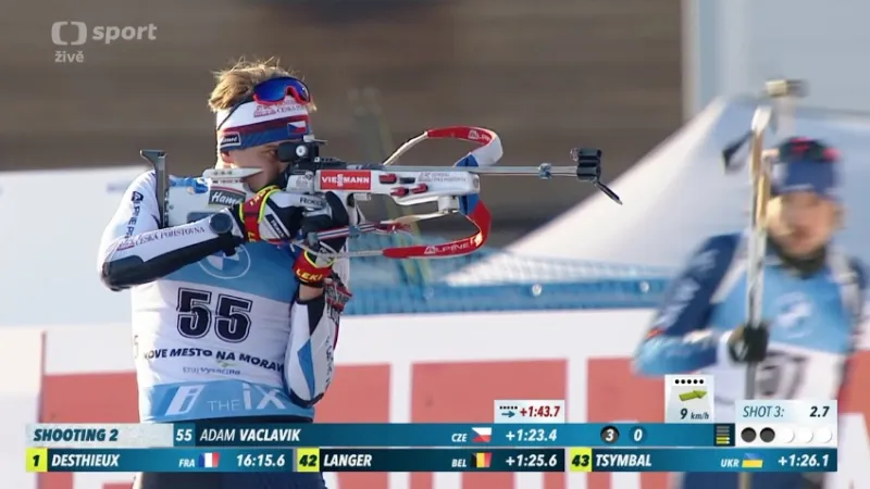 Sestřih českých střeleb sprintu biatlonistů SP v Novém Městě na Moravě