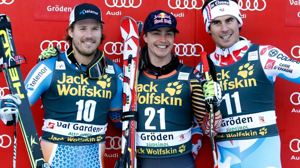 Tři nejrychlejší z Val Gardeny - Jansrud, Guay a Clarey
