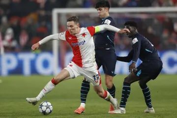 Lukáš Provod v dresu Slavie