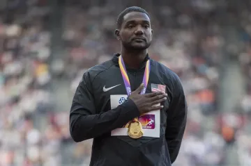 Justin Gatlin na MS v Londýně