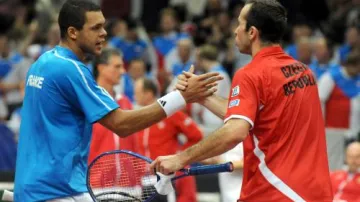 Jo-Wilfried Tsonga a Radek Štěpánek