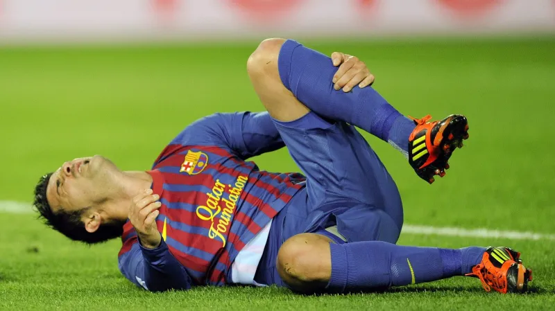 Zraněný David Villa