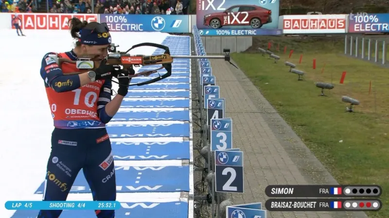 Sestřih stíhačky biatlonistek SP v Oberhofu