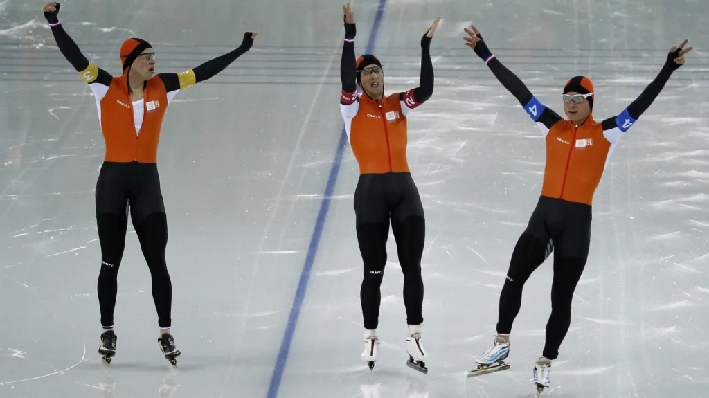 Radost Nizozemců po stíhačce družstev