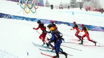 Záznam sprintu ve skialpinismu