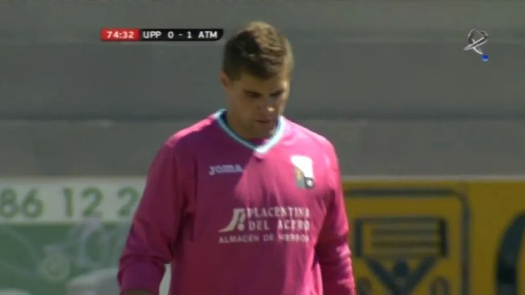 Zklamaný brankář týmu UP Plasencia