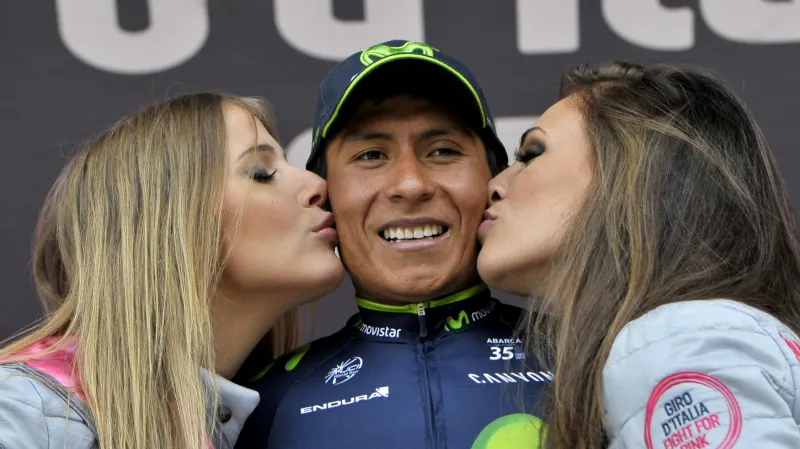 Nairo Quintana na pódiu