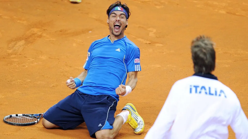 Fognini slaví postupový bod Itálie