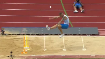 Výkon Radka Jušky v kvalifikaci dálky