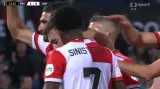 Gól v utkání Feyenoord - Slavia Praha: Kökcü - 1:0 (14. min.)