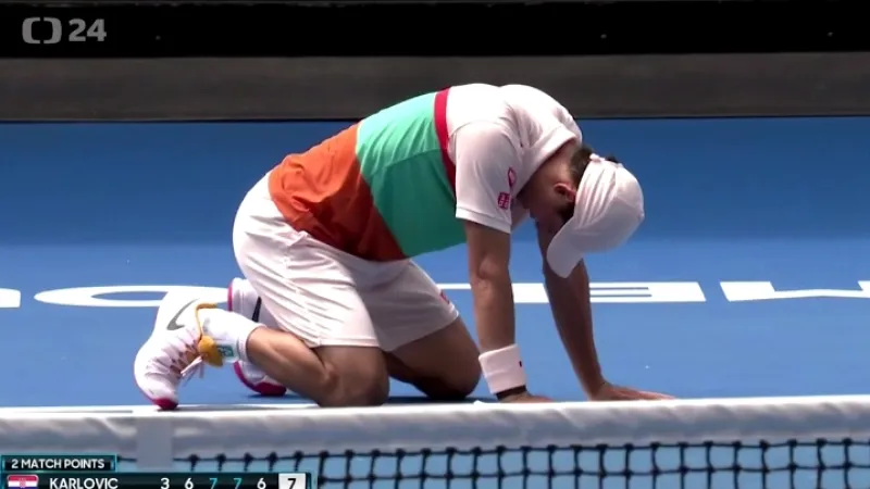 Nišikori se na postup natrápil