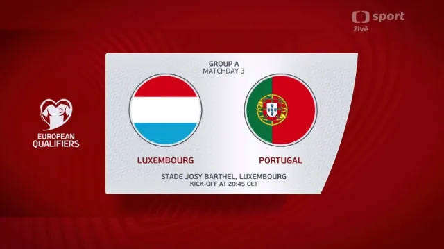 Sestřih utkání Lucembursko - Portugalsko