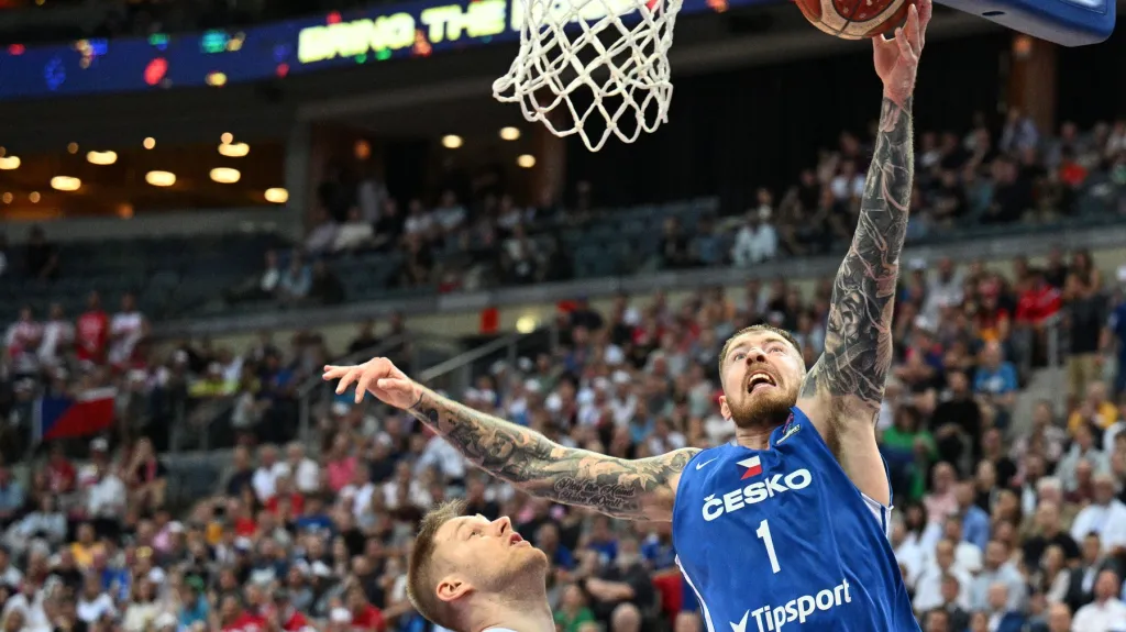 Patrik Auda v utkání s Polskem