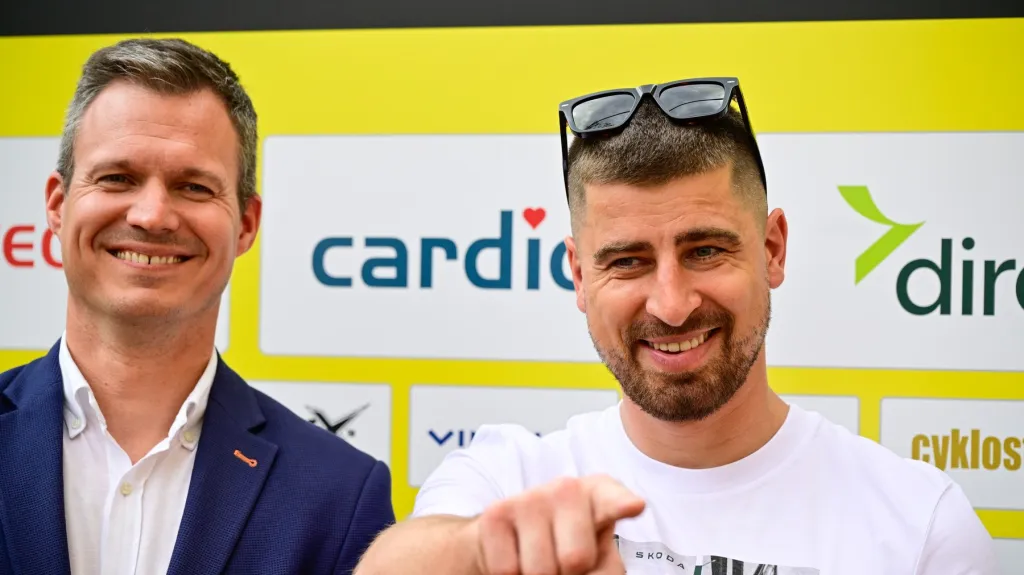 Peter Sagan s ředitelem cyklistického závodu L’Etape Czech Republic by Tour de France Přemyslem Novákem