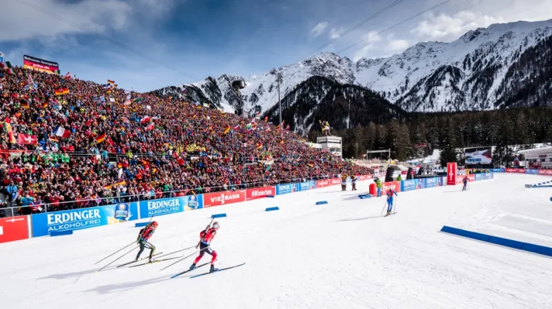 Sestřih stíhacího závodu žen na ME v biatlonu