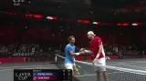 Rozhodující tie-break v utkání Nadal - Isner