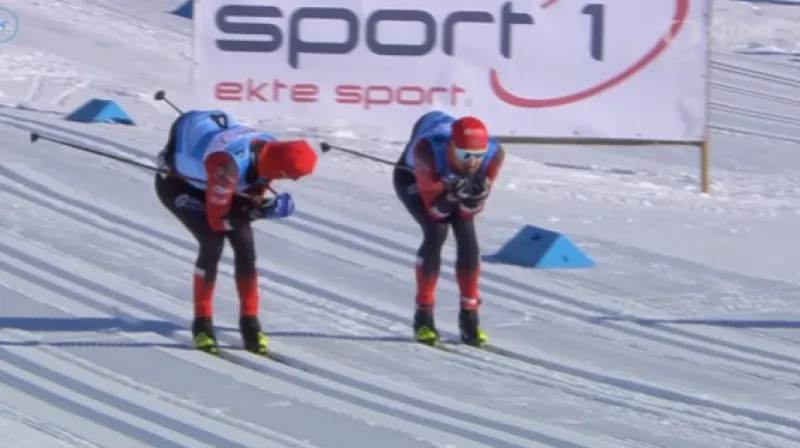 Závěr závodu mužů na Birkebeinerrennetu