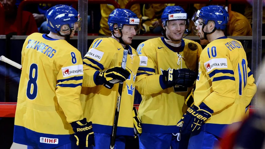 Radost hokejistů Švédska